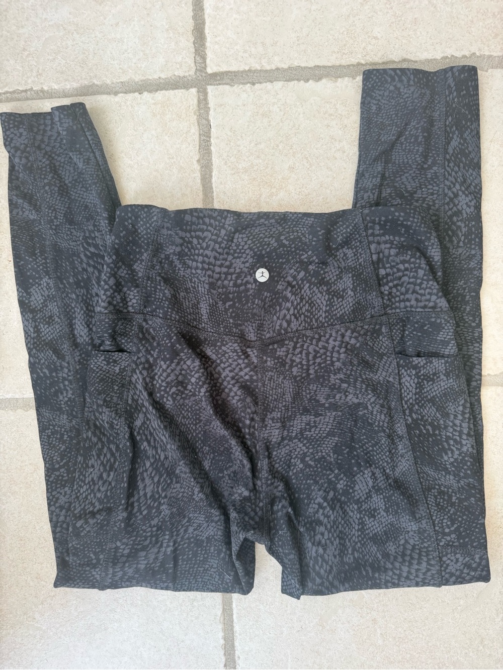 Danskin Black Charcoal Snake-Print Leggings